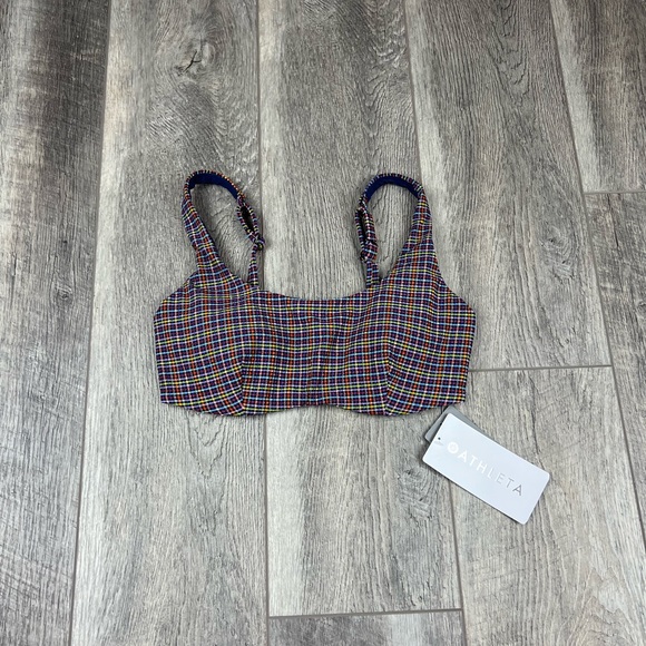 32D Athleta Plaid Bikini Top‎ - Picture 1 of 10